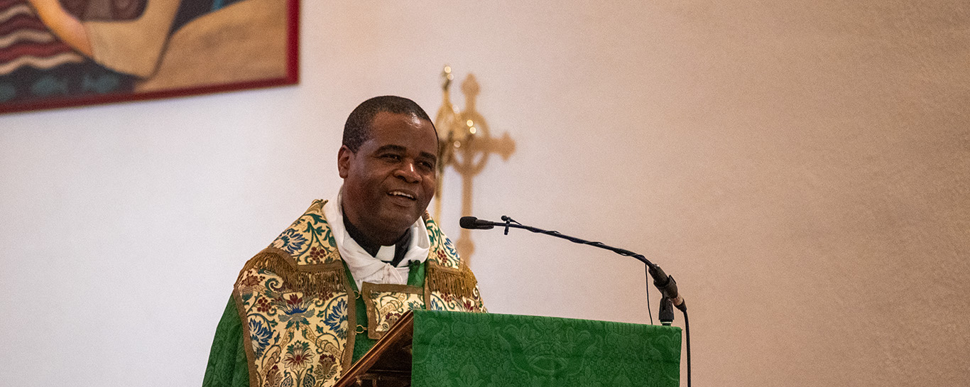 Fr George giving a Homily
