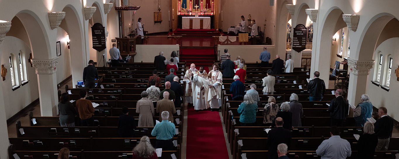 Fr Kwari performing asperges on Rogation Sunday