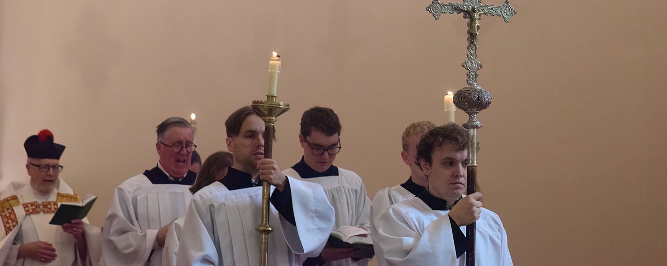 Servers during the recessional hymn