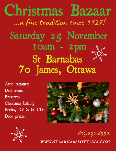Poster for Christmas Bazaar (details in description)