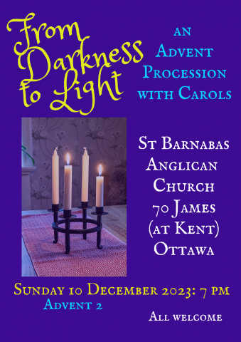 Poster for Advent Carol Service. Details in description