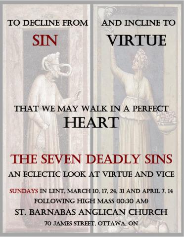 Poster for Virtue and Vice lecture series. Details in event description.