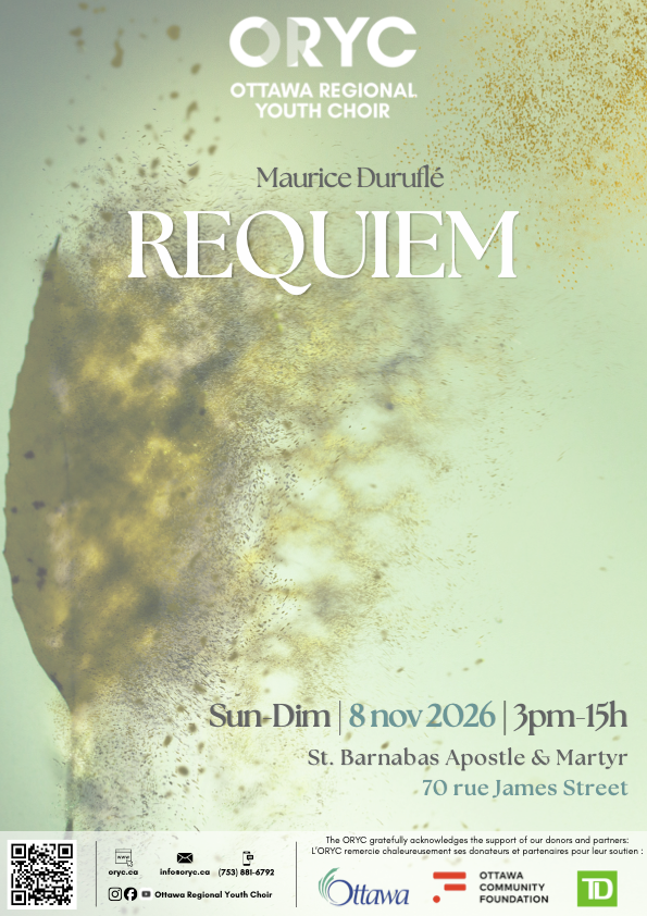 Poster for concert of Durufle's Requiem. Details in description.