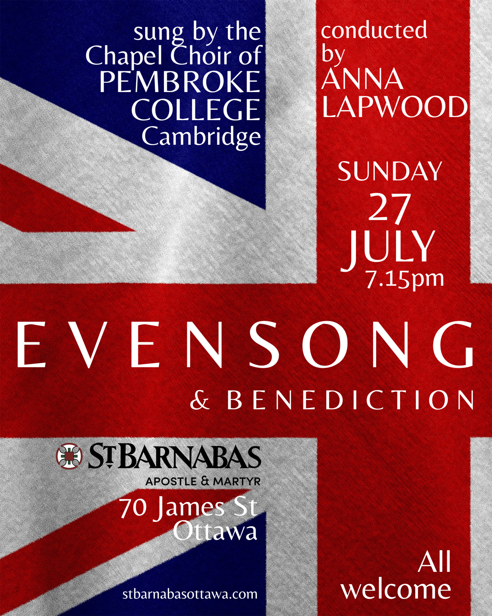 Poster for Evensong: details in event description