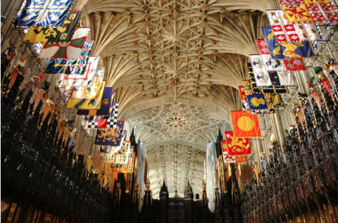 Photo of the interior of St. George's Chapel, Windsor Castle.